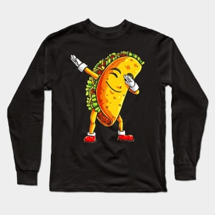 Dabbing Taco Cinco de Mayo Tacos Long Sleeve T-Shirt